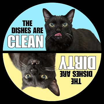 Clean Dirty Dishwasher Magnet Funny Cat - Great as Kitchen Gifts for Mom  from Daughter or Son