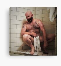 Troy T Scott- Wet Hairy Shower Time Canvas Print