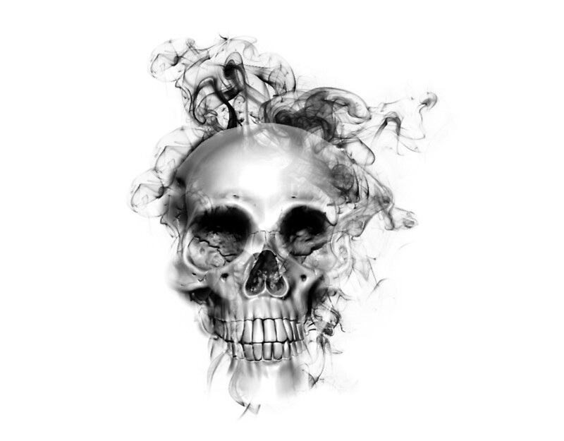 "Smoking skull" by ShawPrint Redbubble