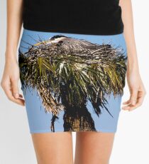 Blue Heron in Nest Mini Skirt