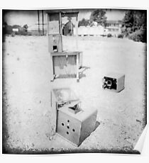 Gumball Machine Destruction in BW Poster
