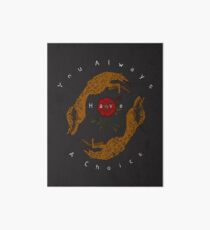 Wolf with flowers. You always a have choice Art Board