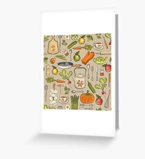 Retro kitchen. Greeting Card