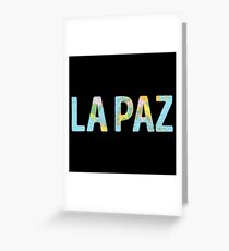 La Paz World Map - Cool Bolivia Traveler Gift Grußkarte