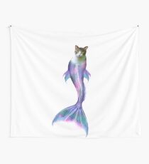 Purrmaid The Cat Mermaid Wall Tapestry