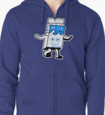 Milky Blur pixel art Zipped Hoodie
