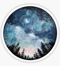Watercolor Forest Circle Sticker