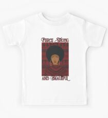 wild, stark und schön, die schwarze Frau Kinder T-Shirt