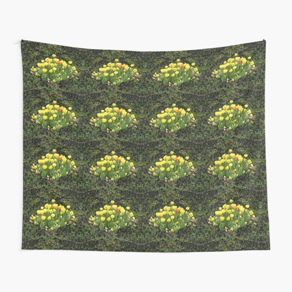 Floriade - Yellow Tulip Flower Bed Tapestry