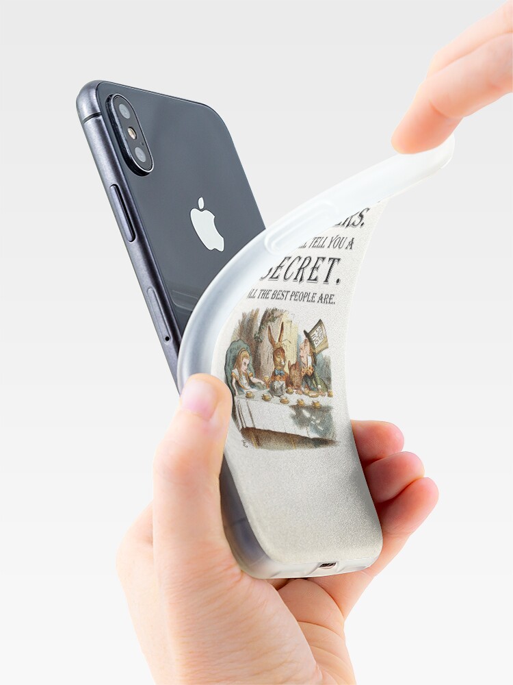 Alternate view of Alice In Wonderland - Tea Party - You're Entirely Bonkers - Quote iPhone Case & Cover