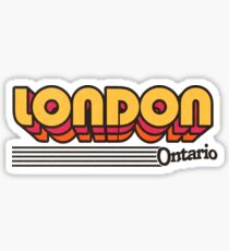 London, Ontario | Retro Stripes Sticker