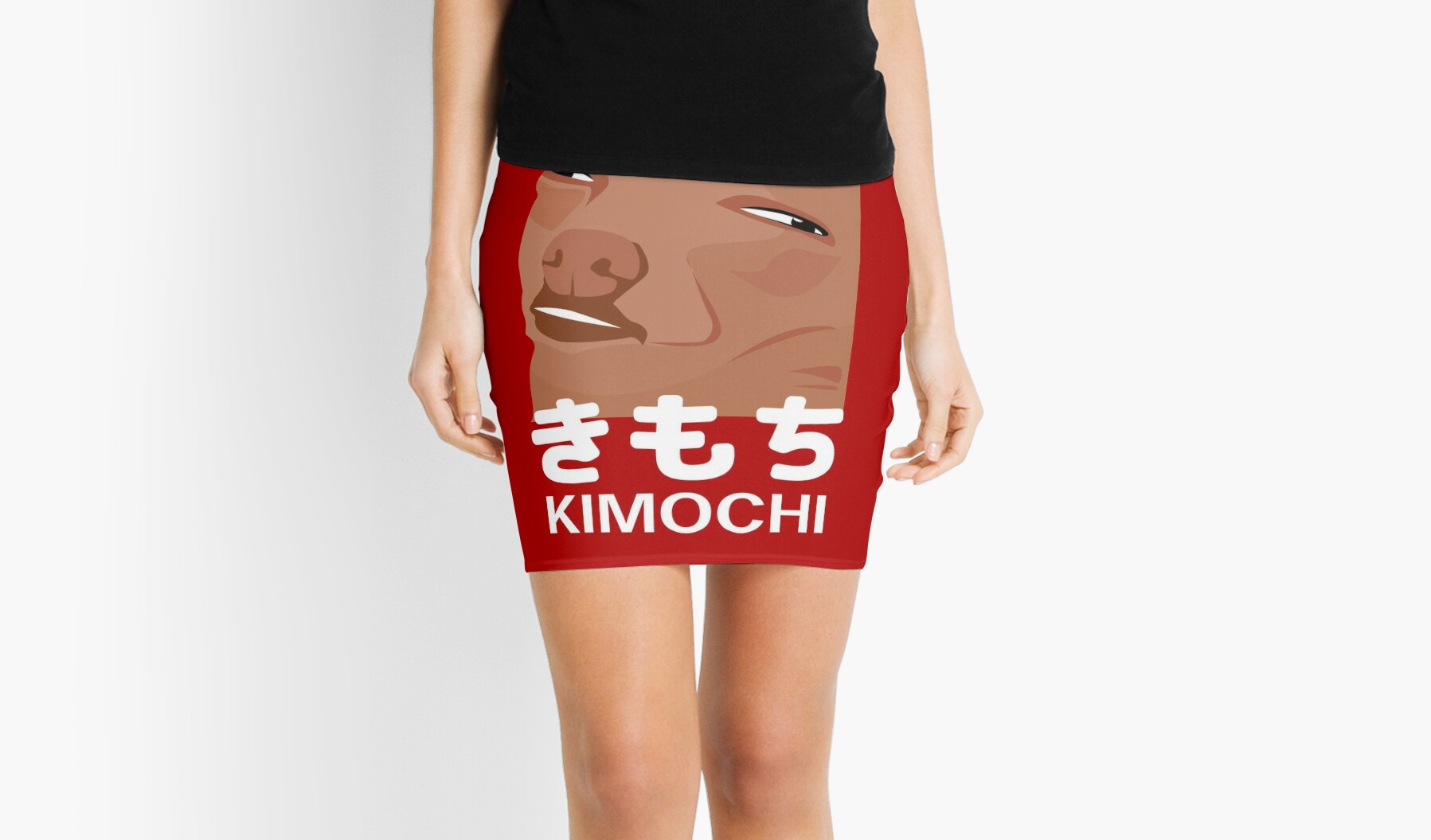 Kimochi Japanese Meme Anime Tshirt For Otaku Mini Skirts By Lukas B