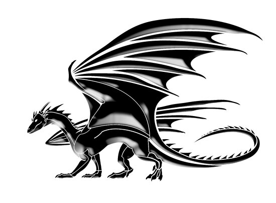 DRACHE, fliegender Drache, schwarz auf weiß\ DRACHE, fliegender Drache, schwarz auf weiß\
