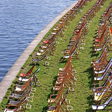 Artwork thumbnail, River Spree In Berlin And Sun Chairs by sceneryphotosto