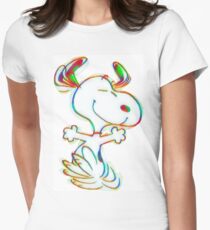 Colorful Snoopy Women's Fitted T-Shirt
