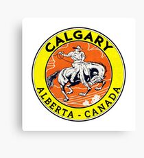 Calgary Alberta Canada Cowboy Horse Stampede Rodeo Canvas Print