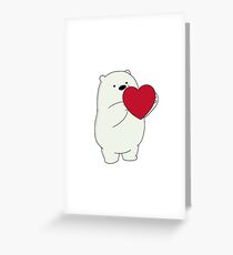 We Bare Bears Ice Bear Greeting Card