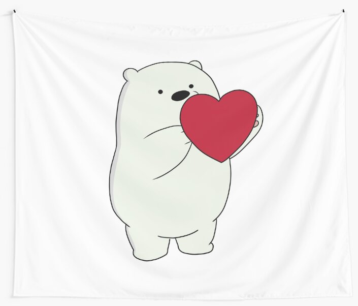 We Bare Bears Ice Bear Tapestry By Jubyee Redbubble