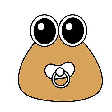 Sad cute little cursed Pou Sticker for Sale by ZakuroLou