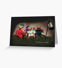 Wind in the Willows - The fieldmice carol singing Greeting Card