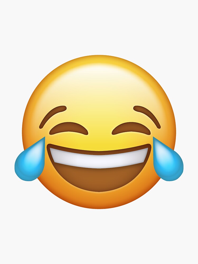 Sticker « autocollant emoji en riant », par joellekaplan | Redbubble