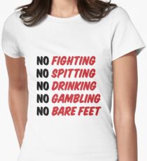 Caddyshack Rules Sign Women's Fitted T-Shirt