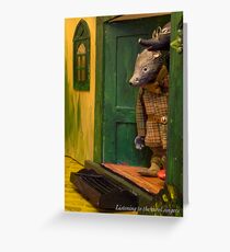 Wind in the Willows - Listening to the carol singers Greeting Card