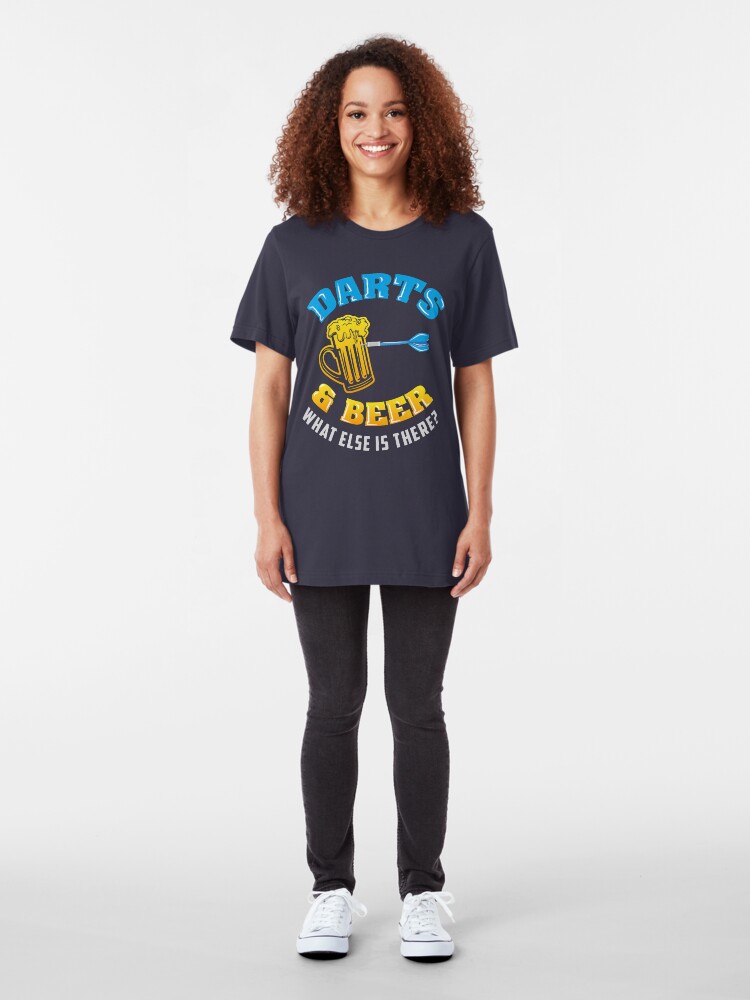 Alternative Ansicht von Darts & Beer What Else Is There? - Funny Dart Player Pun Gift Slim Fit T-Shirt