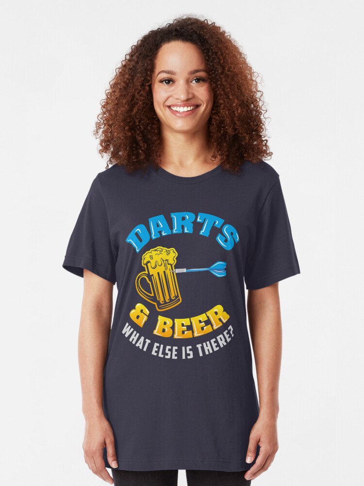 Alternative Ansicht von Darts & Beer What Else Is There? - Funny Dart Player Pun Gift Slim Fit T-Shirt