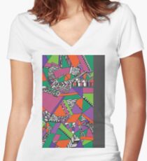 Patterns Women's Fitted V-Neck T-Shirt