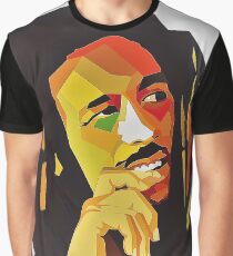 Bob Concept Best Marley seller Colorful Face Art Print Graphic T-Shirt