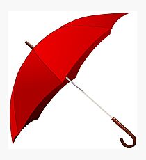 Red Umbrella Photographic Print