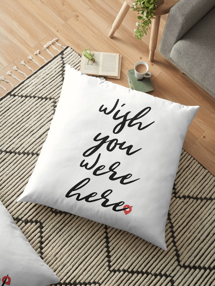 Wish You Were Here Pink Floyd Song Lyric Floor Pillow By