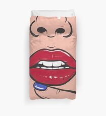 Red Lips Duvet Cover
