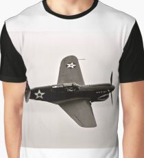 P-40 Warhawk Flying Tiger Airplane Sepia Graphic T-Shirt