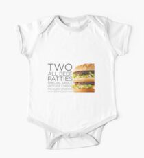 BIG MAC - Two All Beef Patties Special Sauce Lettuce Cheese Pickles Onions on a Sesame Seed Bun Short Sleeve Baby One-Piece