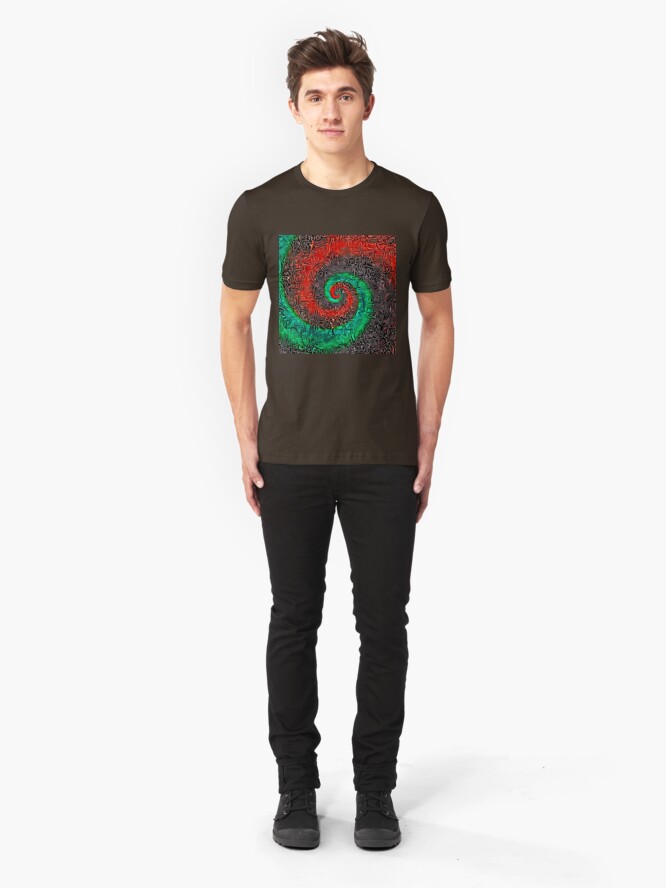 Alternate view of Abstract Golden spiral Slim Fit T-Shirt