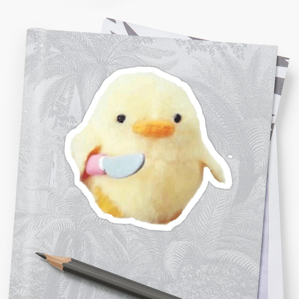 chicken with knife meme plush