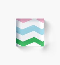 large chrevron pattern Acrylic Block