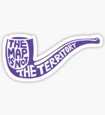 Map is not the territory pipe (blue) Sticker