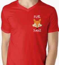 For Fox Sake - White on Colour Men's V-Neck T-Shirt