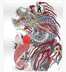 Dragon and Koi Yakuza Poster