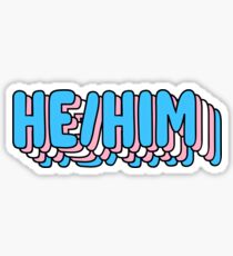he him pronouns - trans pride Sticker