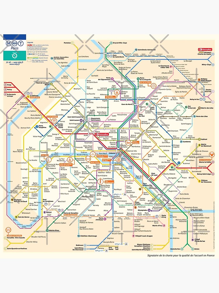 Poster « Paris Subway Map - France », par superfunky | Redbubble