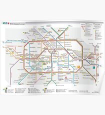 Berlin U-Bahn Map - Germany Poster