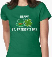 Patrick's Day Funny Happy St. Patrick's Day T-Shirt Women's Fitted T-Shirt