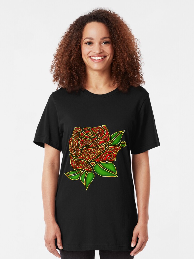 Alternate view of Celtic Rose Slim Fit T-Shirt