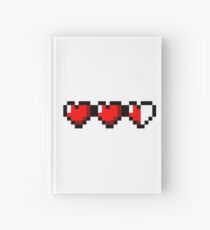 Half-Heart Video Game Hearts Hardcover Journal