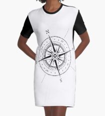 Compass Graphic T-Shirt Dress