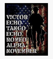Phonetic Alphabet Veteran Gifts Photographic Print